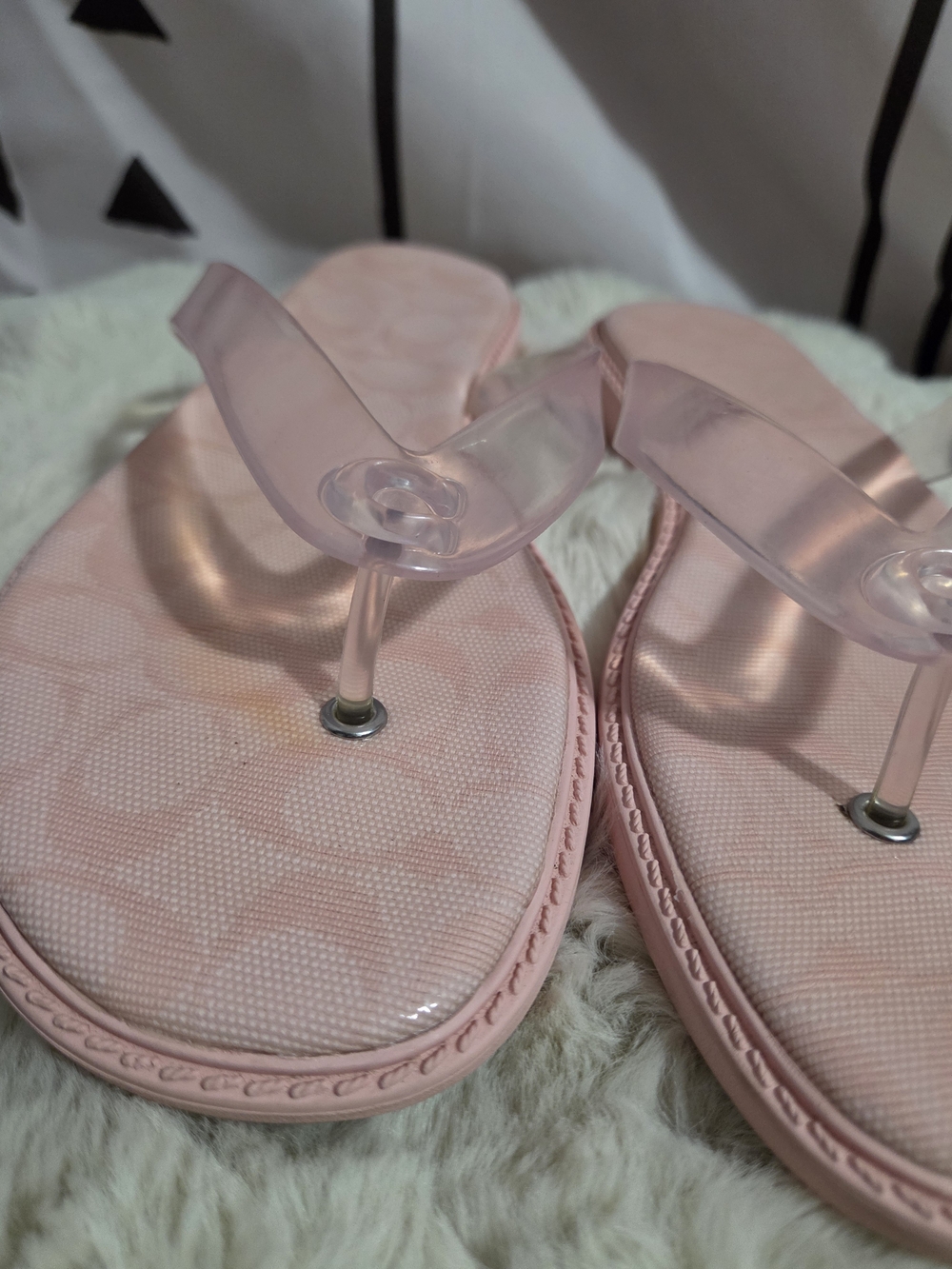 Coach Pale Pink Jelly Thong Sandals - Picture 2 of 6